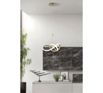 Stewehome μοντέρνο κρεμαστό φωτιστικό με led για σαλόνι κουζίνα δωμάτιο και διάδρομο από αλουμίνιο με εφέ παλαίωσης 675373 |  Οροφής στο espiti