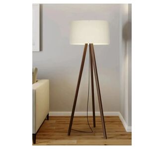 Stewehome Φωτιστικό δαπέδου από mdf στρογγυλό Μπεζ 257751 |  Δαπέδου στο espiti