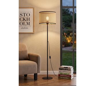 Stewehome μοντέρνο μεταλλικό φωτιστικό δαπέδου με μαύρη πλεκτή σκιά για σαλόνι καθιστικό και υπνοδωμάτιο 603070 |  Δαπέδου στο espiti