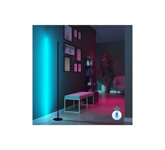 Stewehome Φωτιστικό δαπέδου LED με ανίχνευση ήχου και τηλεχειριστήριο με 16 εναλλασσόμενα χρώματα και 4 λειτουργίες Μαύρο 817049 |  Δαπέδου στο espiti