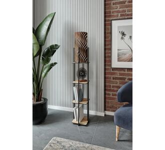 Stewehome Φωτιστικό δαπέδου με ράφι από ξύλο δρυός 886063 |  Δαπέδου στο espiti