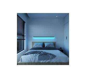 Stewehome Φωτιστικό LED με μεταλλική βάση και απομακρυσμένο χειριστήριο για νυχτερινό φωτισμό RGB Εκρού 627766 |  Δαπέδου στο espiti