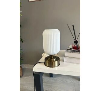 Stewehome Διακοσμητικό φωτιστικό γραφείου πυραμίδα από γυαλί Λευκό 95440075 |  Επιτραπέζια στο espiti