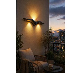 Stewehome Διακοσμητικός φωτισμός τοίχου led με μαύρη πλαστική βάση για εσωτερικούς και εξωτερικούς χώρους Μαύρο 91597945 |  Απλίκες στο espiti