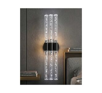 Stewehome μοντέρνο φωτιστικό τοίχου με led και 3 κεφαλές για το σαλόνι σε μαύρο χρώμα με τηλεχειριστήριο 62233327 |  Απλίκες στο espiti