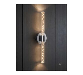 Stewehome Μοντέρνο φωτιστικό τοίχου με led ηλεκτρικό με τηλεχειρισμό από μέταλλο σε ασημί χρώμα 93041083 |  Απλίκες στο espiti