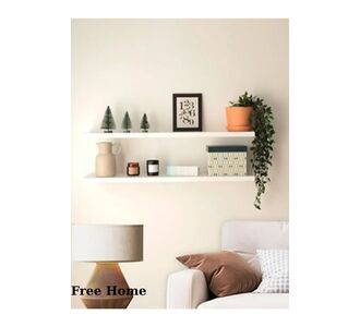 Stewehome Σετ 2 τεμαχίων κρυφής σύνδεσης ραφιών τοίχου για μοντέρνα διακόσμηση Λευκό 70x15x15 cm 595591 |  Ραφιέρες τοίχου στο espiti