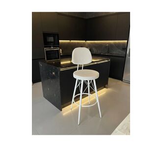 Stewehome Καρέκλα με ύφασμα baby face για τραπέζια 90 99 cm με μεταλλικά πόδια Λευκό 98490175 |  Σκαμπώ μπαρ στο espiti