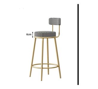 Stewehome Μπαρ καρέκλα με ύψος καθίσματος 65 cm από μέταλλο με χρυσή επιχρύσωση χρωμίου Χρυσό 78591751 |  Σκαμπώ μπαρ στο espiti