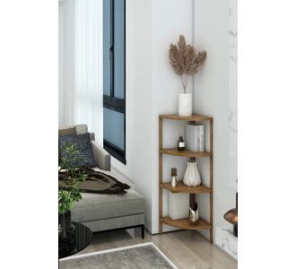 Stewehome Τρίγωνο πολύ λειτουργικό τραπεζάκι από ατλαντικό πεύκο με 4 επίπεδα ράφια διακοσμητικό Καφέ 90x30x1 cm 98849060 |  Τραπεζάκια βοηθητικά στο espiti