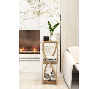 Stewehome Τριώροφο ράφι από ατλαντικό πεύκο ξύλο διακοσμητικό και πολυλειτουργικό τραπεζάκι Καφέ 75x38x75 cm 83557446 |  Τραπεζάκια βοηθητικά στο espiti