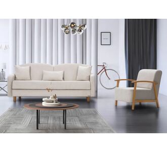 Stewehome Σετ καναπέ μποέμικου στιλ με πόδια από δρυ 37402816 |  Καναπέδες στο espiti