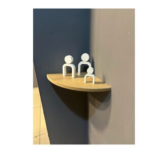 Stewehome Γωνιακή ραφιέρα με τριγωνικές γωνίες από MDF για κουζίνα μπάνιο σαλόνι γραφείο καθιστικό Καφέ 87170213 |  Ραφιέρες τοίχου στο espiti