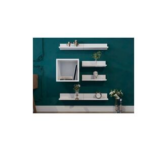 Stewehome Μοντέρνα μονάδα τοίχου με ανοιχτό ράφι για διακοσμητικά και αξεσουάρ Λευκό 74x30x30 cm 61347051 |  Ραφιέρες τοίχου στο espiti