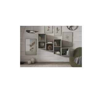 Stewehome Σετ τετραγωνικών ραφιών τοίχου για αξεσουάρ και βιβλία από σουνταλάμ μοντέρνου στιλ Πράσινο 135x30x29.8 cm 8529074 |  Ραφιέρες τοίχου στο espiti