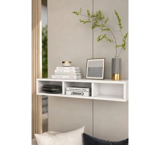 Stewehome Μοντέρνα διακοσμητική ραφιέρα τοίχου με 3 τμήματα για βιβλία σκανδιναβικού στιλ Λευκό 97x30x30 cm 3648649 |  Ραφιέρες τοίχου στο espiti