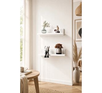 Stewehome Σετ 2 τεμαχίων λευκή ραφιέρα τοίχου Λευκό 40x10x10 cm 37393864 |  Ραφιέρες τοίχου στο espiti