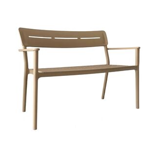 Παγκάκι διθέσιο Cadrin pakoworld cappuccino PP 117x60x83εκ |  Παγκάκια κήπου στο espiti