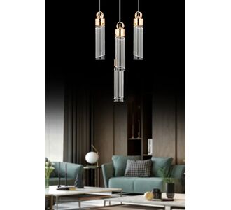 Stewehome Boris 3 Λαμπτήρων LED Κρεμαστό Φωτιστικό 3 Χρώματα Ρυθμιζόμενο 35x90 cm 745650 |  Οροφής στο espiti