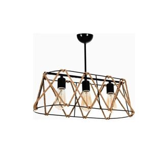 Stewehome Φωτιστικό Οροφής 3 Λαμπτήρων Oval Μαύρο E27 Σύγχρονο -Μαύρο 60x25x22 cm 349853 |  Οροφής στο espiti