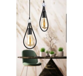 Stewehome Δίφωτο Κρεμαστό Φωτιστικό Οροφής Μαύρο 65x25 cm 269498 |  Οροφής στο espiti