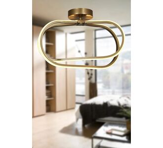 Stewehome Μοντέρνο LED Φωτιστικό Οροφής Loca με Παλαίωση Χρυσό Αλουμίνιο 42.5x28x28 cm 595296 |  Οροφής στο espiti