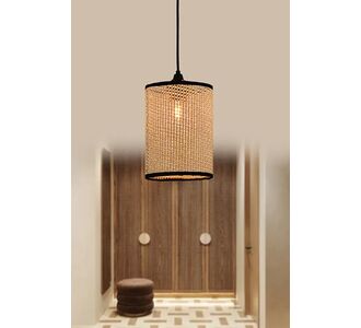 Stewehome Κρεμαστό Φωτιστικό Κυλινδρικό Rattan Hazeran Μπεζ Μοντέρνο 15x65 cm 929837 |  Οροφής στο espiti