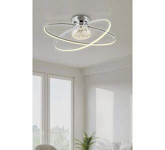 Stewehome Μοντέρνο Φωτιστικό Οροφής Sevilay με LED 3 Χρωμάτων -Χρώμιο 50x25x25 cm 781085 |  Οροφής στο espiti