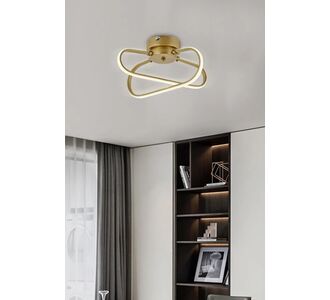 Stewehome Ecrin διπλό αντικέ ντουί LED φωτιστικό οροφής φως ημέρας χρυσό 31x25x20 cm 356752 |  Οροφής στο espiti