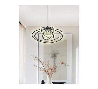 Stewehome Seher ανθρακί σφαιρικό τετραπλό κρεμαστό LED φωτιστικό 3 χρωμάτων 50x50x70 cm 532497 |  Οροφής στο espiti