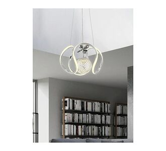 Stewehome Buket σφαιρικό LED κρεμαστό φωτιστικό χρώμιο 30x30x70 cm 667512 |  Οροφής στο espiti