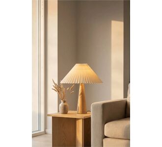 Stewehome Διακοσμητικός φωτιστικός καπέλο από ξύλο με πτυχώσεις 1.5x36x20 cm 2465796 |  Επιτραπέζια στο espiti