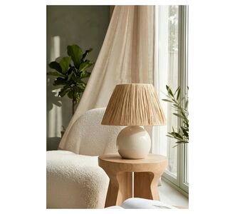 Stewehome Φυσικό μπεζ επιτραπέζιο φωτιστικό 24x24x26 cm 76073148 |  Επιτραπέζια στο espiti