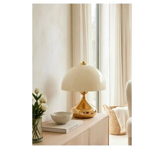 Stewehome Πορτατίφ μεταλλικό με κρεμ καπέλο 24x24x26 cm 19038807 |  Επιτραπέζια στο espiti