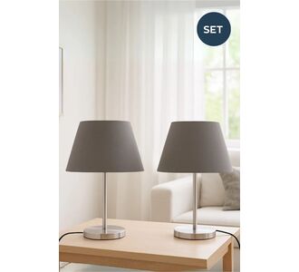 Stewehome Σετ 2 διακοσμητικών φωτιστικών με χρωμιωμένη βάση 1.5x22x15 cm 25588715 |  Επιτραπέζια στο espiti