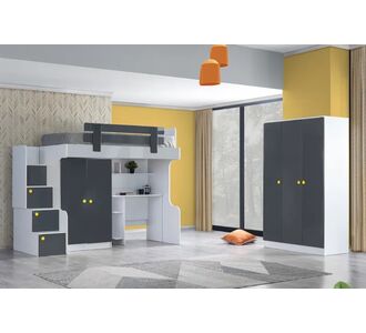 Stewehome Σετ επίπλων με διπλό ντουλάπι και τραπέζι με τριπλό ντουλάπι 65584921 |  Παιδικά έπιπλα στο espiti