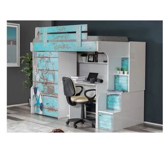 Stewehome Κουκέτα με 2 πόρτες και γραφείο 58347878 |  Παιδικά έπιπλα στο espiti