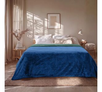 Beauty Home Κουβέρτα υπέρδιπλη διπλής όψεως Art 11601 Jacquard fleece 700gsm Fiesta Plus 220x240 Μπλε,Πράσινο       |  Κουβέρτες Βελουτέ Υπέρδιπλες στο espiti