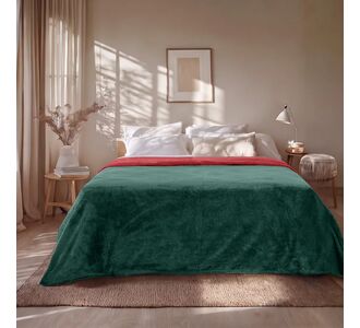 Beauty Home Κουβέρτα υπέρδιπλη διπλής όψεως Art 11601 Jacquard fleece 700gsm Fiesta Plus 220x240 Πράσινο,Κόκκινο       |  Κουβέρτες Βελουτέ Υπέρδιπλες στο espiti