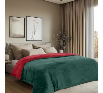 Beauty Home Παπλωματοθήκη υπέρδιπλη διπλής όψεως Art 11602 Jacquard fleece 700gsm Fiesta Plus 220x240 Πράσινο,Κόκκινο       |  Παπλωματοθήκες Υπέρδιπλες στο espiti