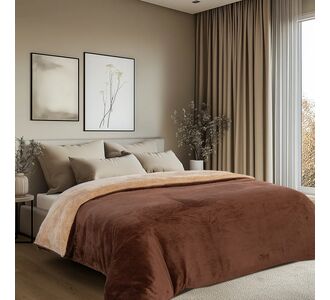 Beauty Home Παπλωματοθήκη υπέρδιπλη διπλής όψεως Art 11602 Jacquard fleece 700gsm Fiesta Plus 220x240 Καφέ,Μπεζ       |  Παπλωματοθήκες Υπέρδιπλες στο espiti
