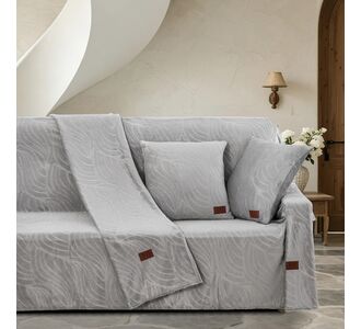 Beauty Home Σετ ριχτάρι 2τμχ Sienna Art 8671 (180x250+180x300) Γκρι       |  Ριχτάρια στο espiti