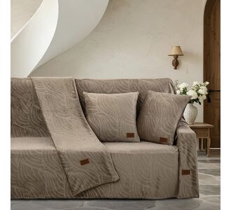 Beauty Home Σετ ριχτάρι 2τμχ Sienna Art 8672 (180x250+180x300) Μόκα       |  Ριχτάρια στο espiti