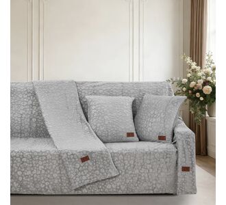 Beauty Home Σετ ριχτάρι 2τμχ Sienna Art 8677 (180x250+180x300) Γκρι       |  Ριχτάρια στο espiti