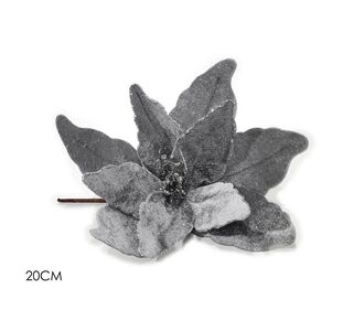 Λουλούδι Με Glitter Ασημί Βελούδο 20cm 06510819 ArteLibre |  Χριστουγεννιάτικα Διακοσμητικά στο espiti