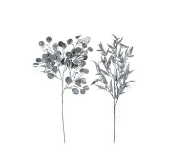 Κλαδί Με Φύλλα Ασημί 100cm Σε 2 Σχέδια 06512164 ArteLibre |  Χριστουγεννιάτικα Διακοσμητικά στο espiti