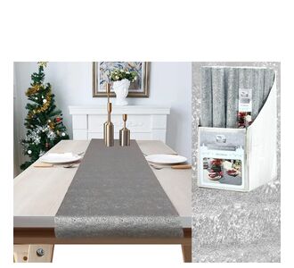 Χριστουγεννιάτικος Runner Τραπεζιού Ασημί 40x180cm 06513185 ArteLibre |  Χριστουγεννιάτικα Διακοσμητικά στο espiti
