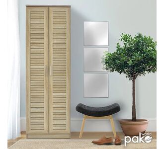 Παπουτσοθήκη-ντουλάπα SANTE pakoworld 21 ζεύγων χρώμα sonoma 60x37x183εκ |  Παπουτσοθήκες στο espiti