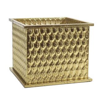 Χριστουγεννιάτικη Γλάστρα Χρυσό 25.5x25.5x21cm 06513460 ArteLibre |  Χριστουγεννιάτικα Διακοσμητικά στο espiti