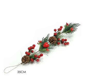 Χριστουγεννιάτικο Κλαδί Με Berries Και Κουκουνάρια 35cm 06513628 ArteLibre |  Χριστουγεννιάτικα Διακοσμητικά στο espiti